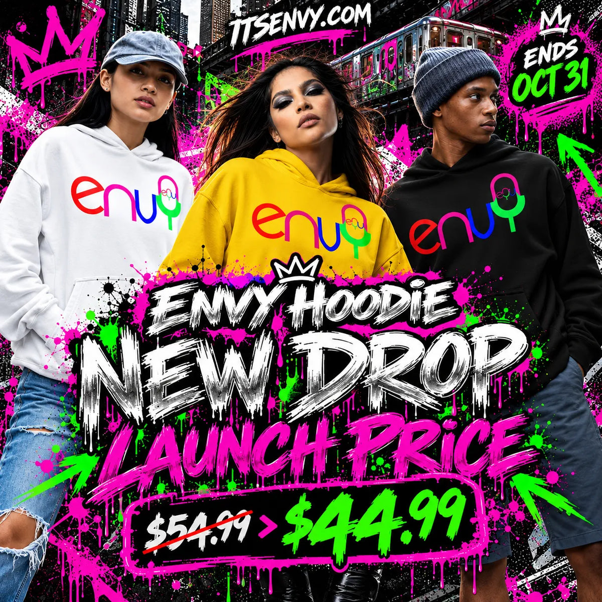 Envy Hoodie new drop — launch price $44.99, ends Oct 31