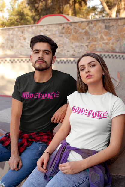 Modéfoké Graphic Tees in Black and White — It's Envy streetwear couple