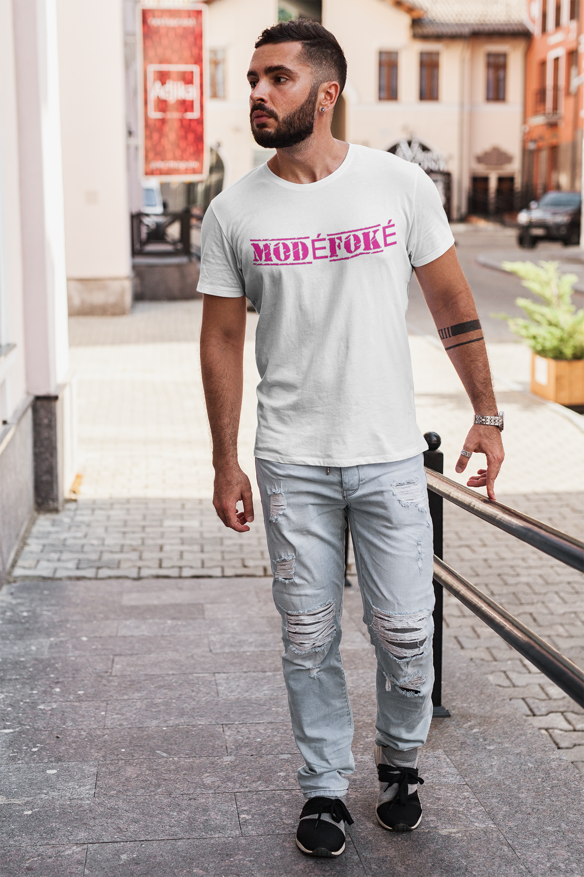 Modéfoké Graphic Tee in White — It's Envy streetwear, street style